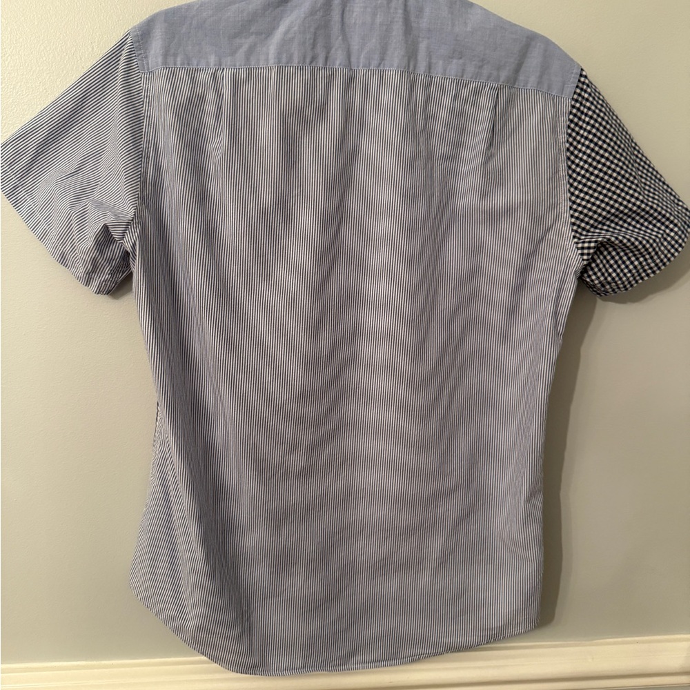 J. Crew Patchwork Button Down Shirt Men’s Mixed G… - image 6